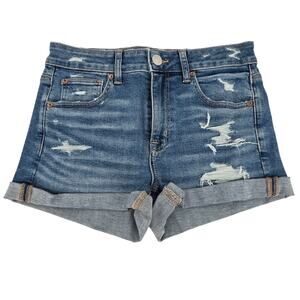 American Eagle Hi-Rise Shortie Demim Shorts 6 New
